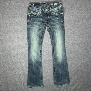 Miss Me Bootcut Jeans  Sequin Rhinestone Embellished Dark Wash Bootcut 24 Read